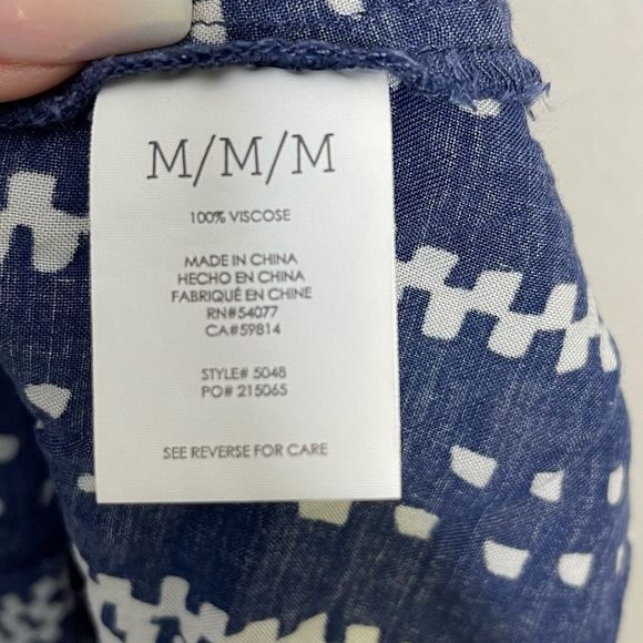 CAbi Margherita Asymmetric Midi Sundress Blue M - Picture 4 of 5